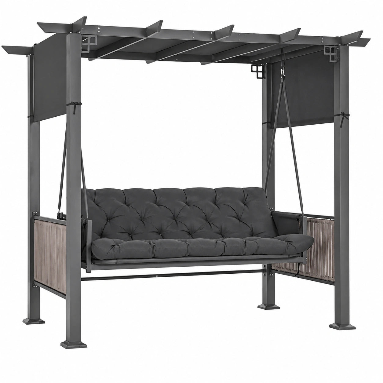 Pergola – 3-Sitzer, ausziehbar, Grau