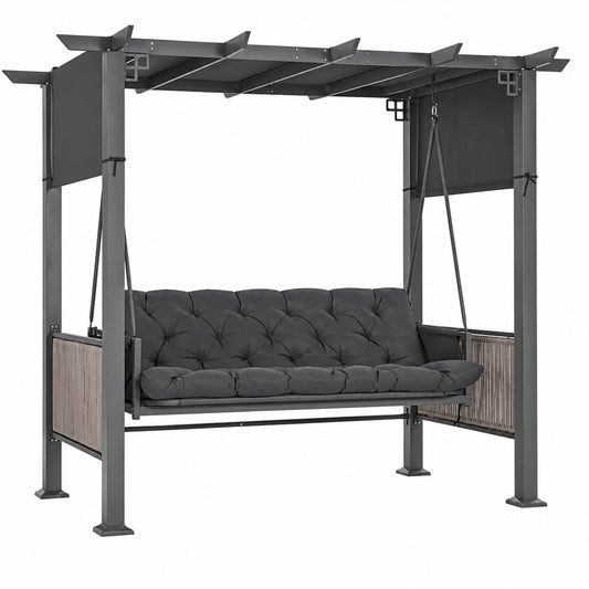 Pergola – 3-Sitzer, ausziehbar, Grau