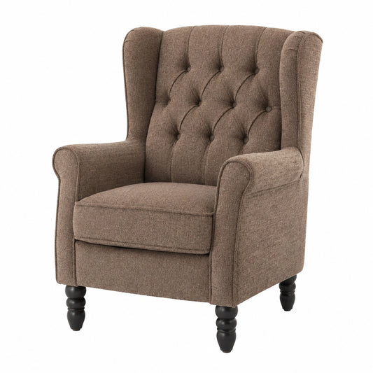 Sessel – moderner Stil, gepolstert, Braun, für Wohnzimmer und Büro