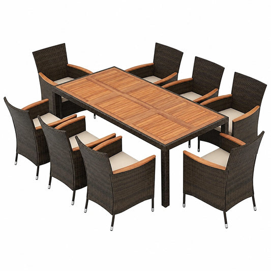 Gartenmöbel – für 8 Personen, aus Rattan, für Garten