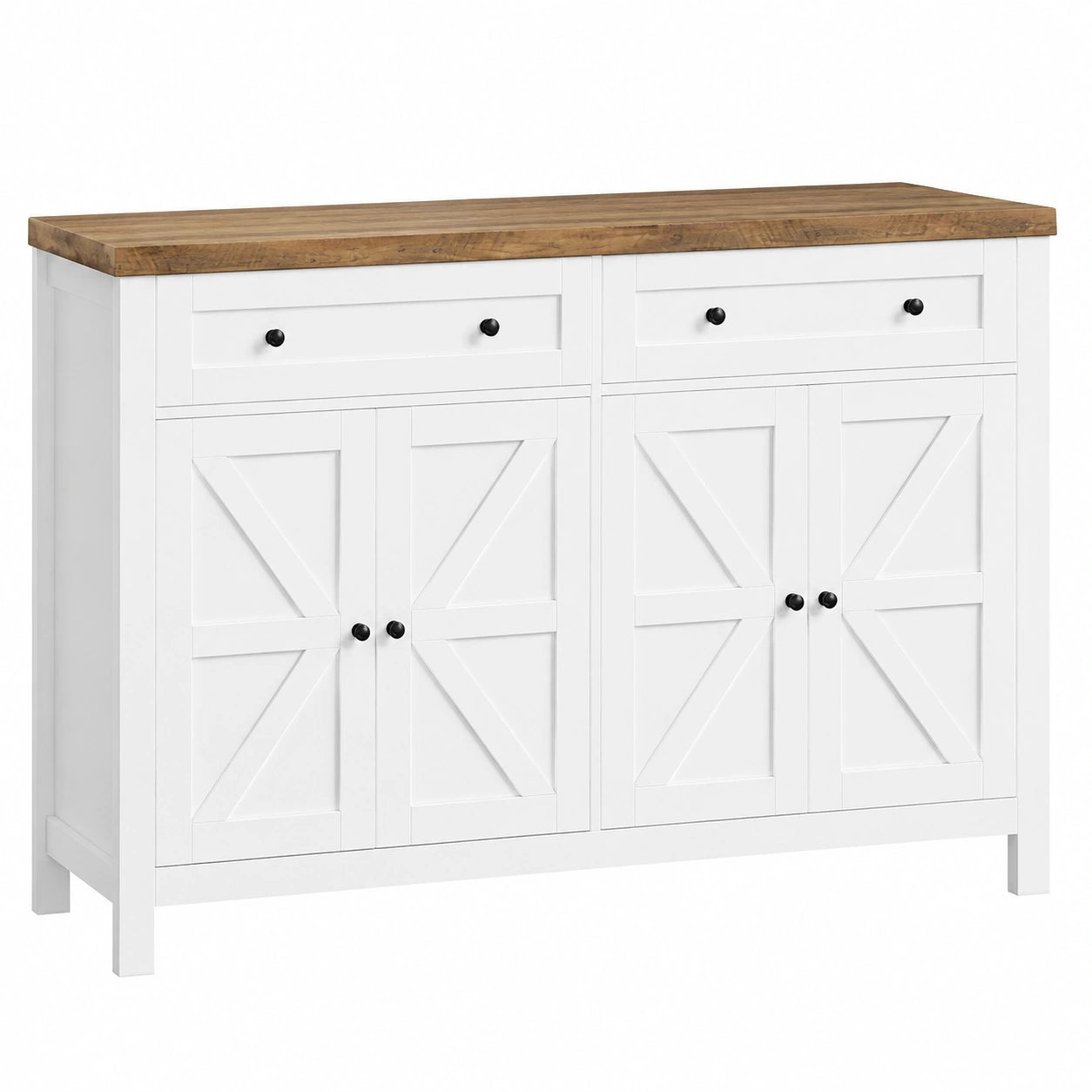 Sideboard – 140 cm, mit Schubladen, mit mehreren Türen, für Küche, Wohnzimmer und Flur