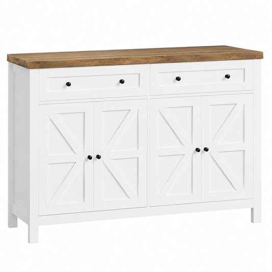 Sideboard – 140 cm, mit Schubladen, mit mehreren Türen, für Küche, Wohnzimmer und Flur